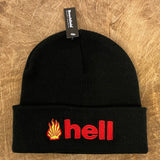 Embroidered Hell Beanie