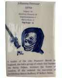In her Steps (Feminist Card) Ceramic Tiles